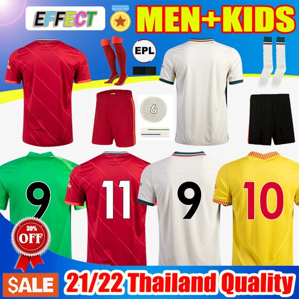 

21 22 phillips soccer jersey a.becker keita konate kid kit fans thailand quality alexander arnold wijnaldu mdiogo j 2021 2022 football shirt, Black;yellow