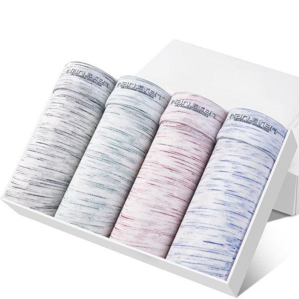 

underpants 4pcs mens underwear boxers men boxer boxershort panties man boxeur homme calzoncillos cotton fiber shorts, Black;white