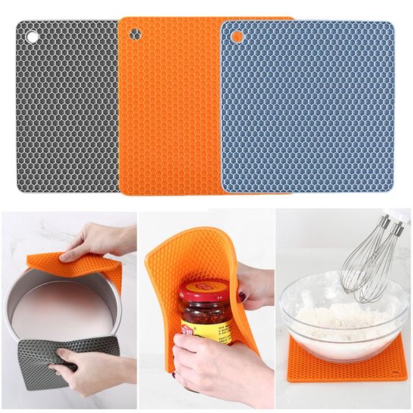 

mats & pads 4pcs silicone coasters placemats heat-insulating pot holder coffee drink tea cup table for home kitchen