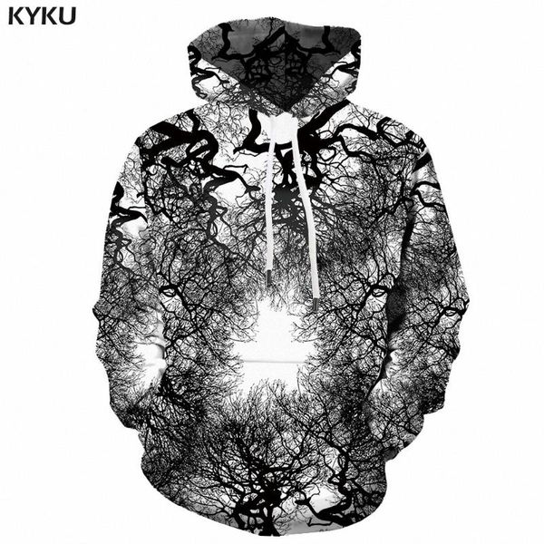 

men's hoodies & sweatshirts men 3d terror print hoodie casual anime black white