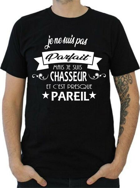 

mens t-shirt i am not perfect i am hunter, White;black