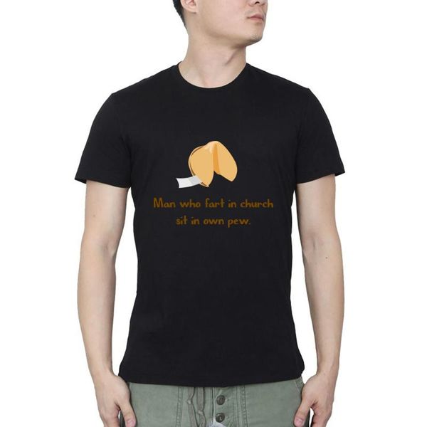 

men's t-shirts fart in church casual summer t-shirt streetwear o neck, White;black