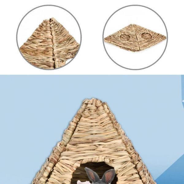 

small animal supplies practical convenient rabbits straw hideaway grass nest portable pet wide application for