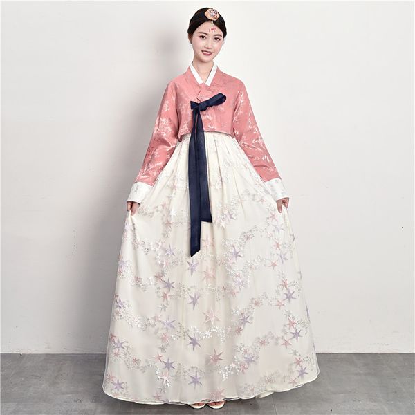 

ethnic clothing korean fashion ancient costume women hanbok dress stage performance traditional court wedding pincess minority 1c2e, Red