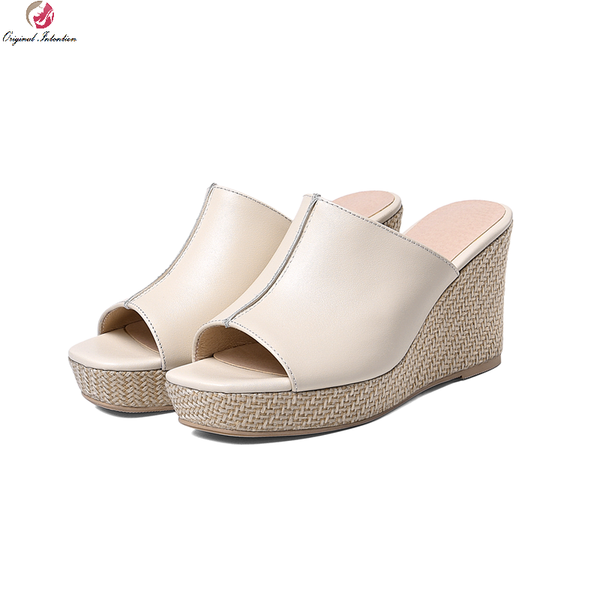 

women's sandals platform wedges slippers summer outdoor beach slides women fashion female casual high heeled shoes, Black
