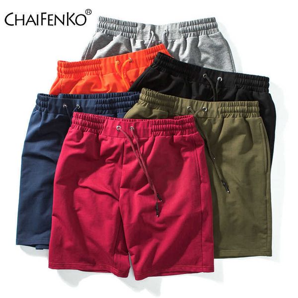 

summer casual shorts men breathable running boardshorts fashion solid color fitness bodybuilding s sport 210714, White;black