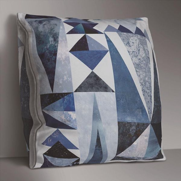 

cushion/decorative pillow geometric triangle double side print cushion cover polyester decorative for sofa seat soft throw case 45x45cm