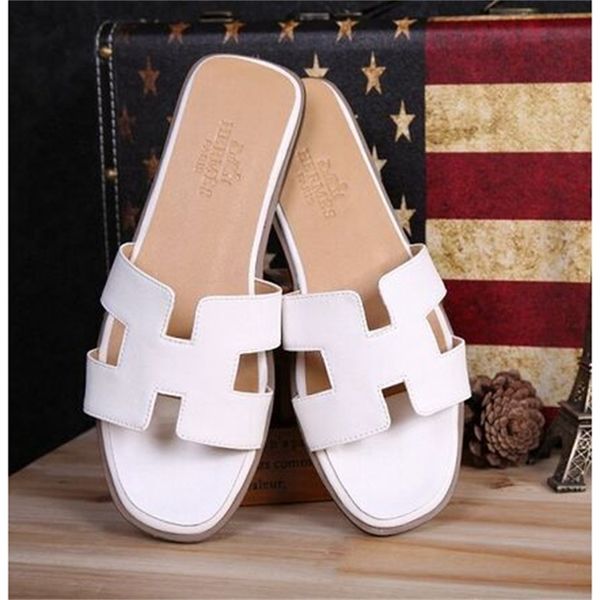 

women's models flat sho leather slippers sandals h01, Black