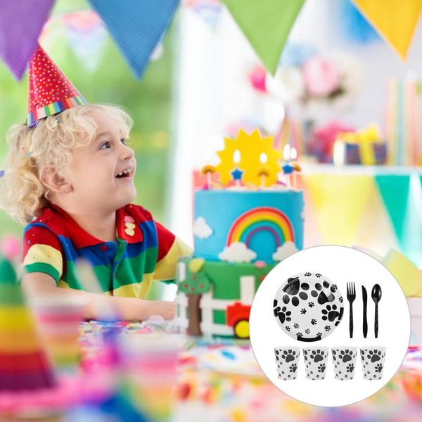 

set 60pcs dog theme creative party supplies decorative cutlery (as shown) apparel