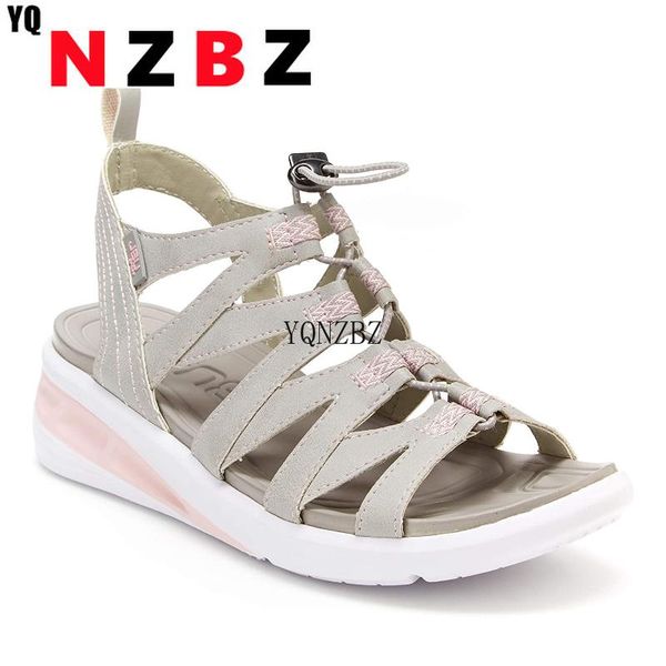 

sandals solid color round open toe soft wedge drawstring ladies sandalias summer fashion outdoor beach shoes women, Black