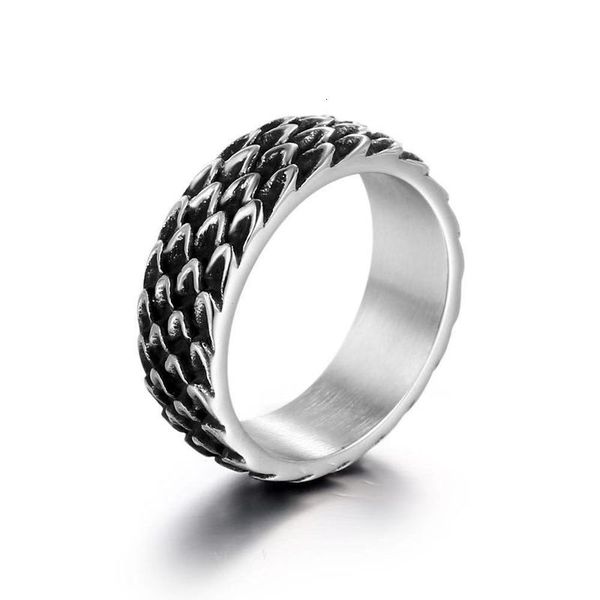 

design pure silver dragon counter scale male index finger ring boyfriend gift simple and versatile
