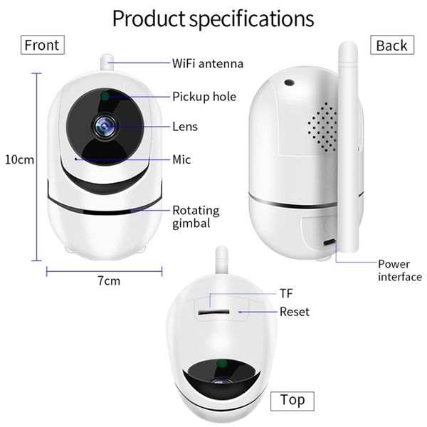 

ip camera security 360 night vision baby monitor indoor mini surveillance cctv wireless wifi home