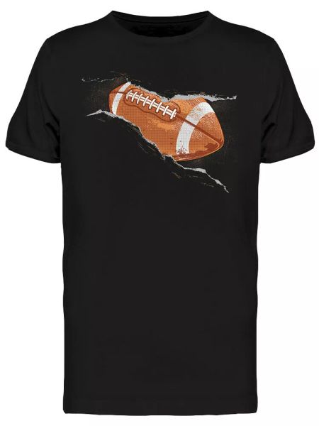 

football ball behind a rip tee men's -image by shutterstock, White;black