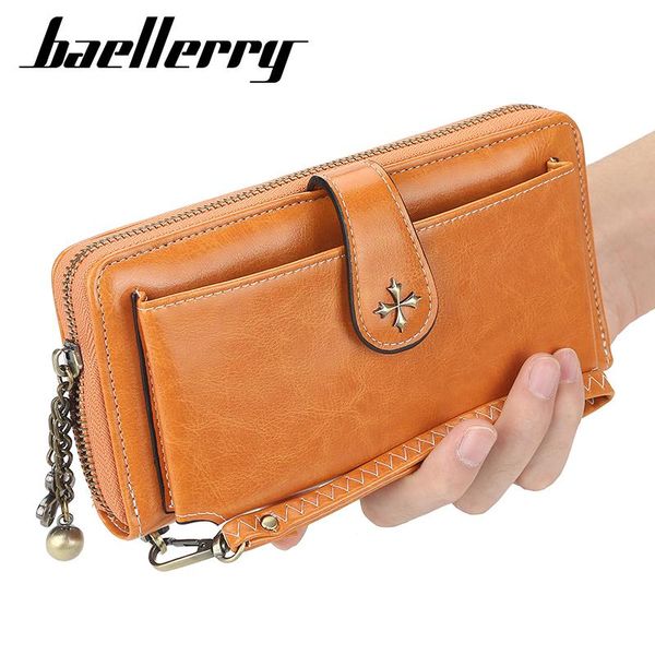 

wallets baellerry women purses long zipper pu leather ladies clutch bags with cellphone holder card wallet, Red;black