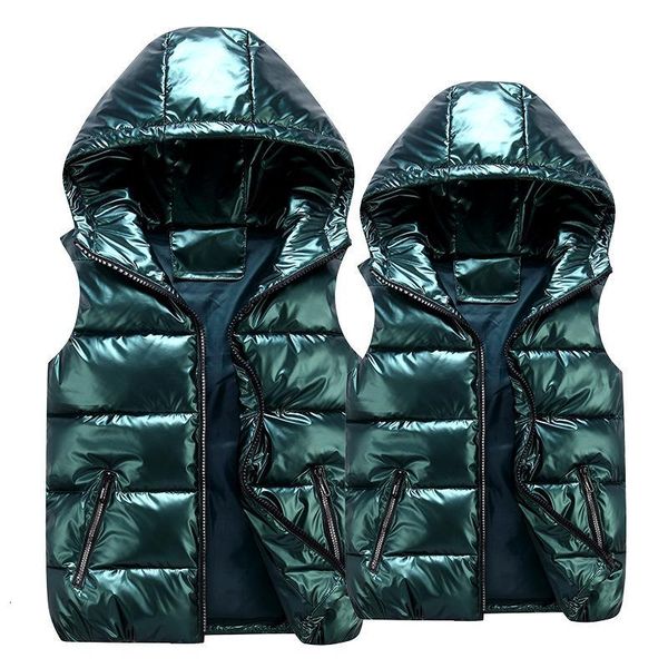 

women's blouses & shirts women winter vests hooded short bright color vest sleeveless female waistcoat cotton padded jacket tkrh, White