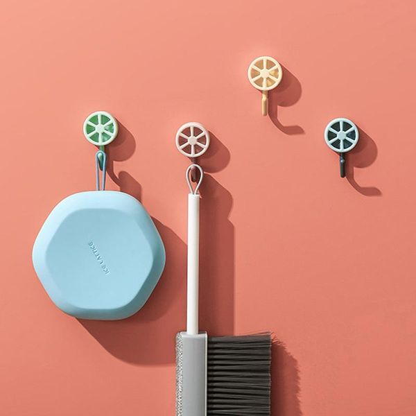 

hooks & rails 5 adhesive wall hook household clothes refrigerator suction cup creative lovely sucker bathroom kitchen bedroom