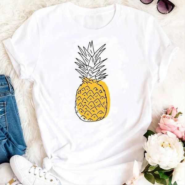 

and women female summer beach men t shirt holiday pineapple trend cartoon tshirts fashion clothes graphic lady print tee, White;black
