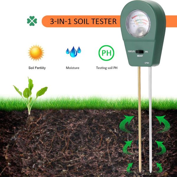 

soil moisture/soil fertility/soil ph 3-in-1 meter detector tester garden flowers moisture sensors meters