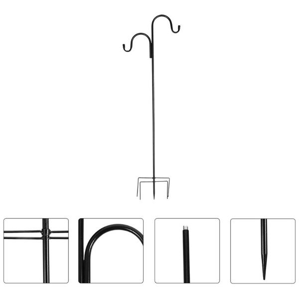 

hooks & rails double span hook plant hangers bird feeders hanging ground solar lamp