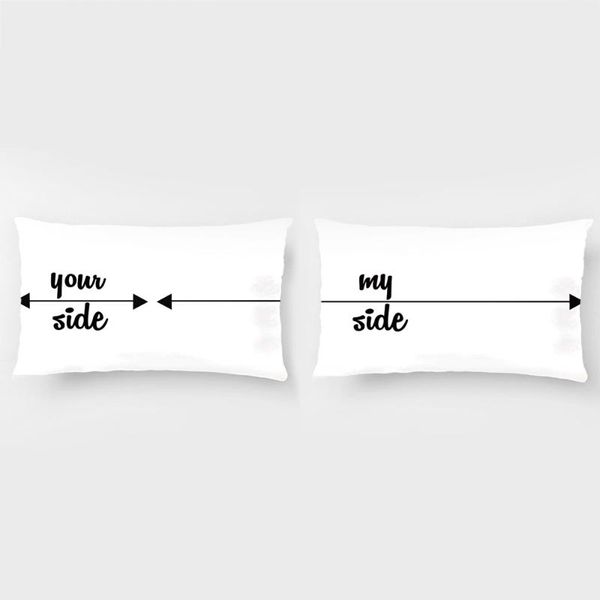 

my side your pillowcases decorative bedding pillow case for wedding set anniversary gift couple cushion covers cushion/decorative