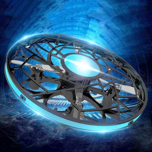 

drones mini ufo anti-collision rc hand drone infraed flying helicopter 830 rotate induction dron electronic flayaball kids toys