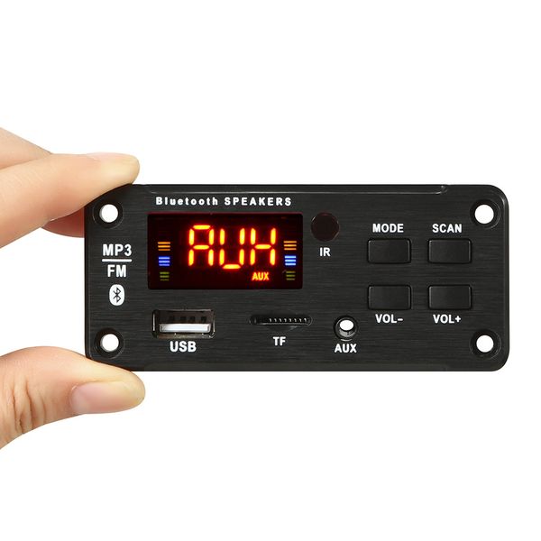 

5/12 v lcd bluetooth mp3 decoder board wav wma decoding mp3 player audio module support fm radio aux usb with lyrics display