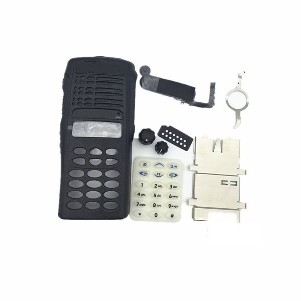 Black Front Shell Habitação Caso Capa Reparo Kit Volume Canal Botão para Motorola GP338 GP380 PTX760 Radio Walkie Talkie