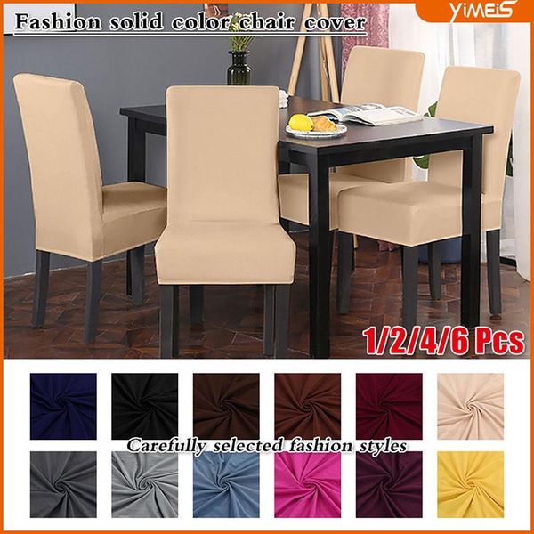 

slipcover removable anti-dirty seat chair cover spandex kitchen for banquet wedding dinner restaurant 1/2/4/6pcs covers