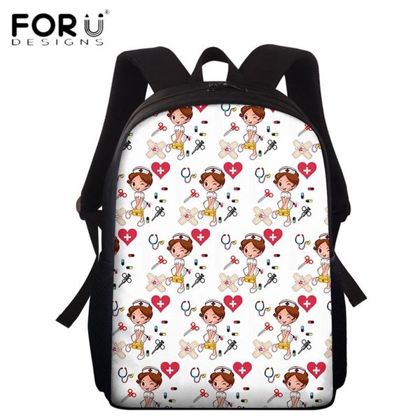 

school bags forudesigns cartoon women love 3d printing girls cute backpacks middle students casual book bag