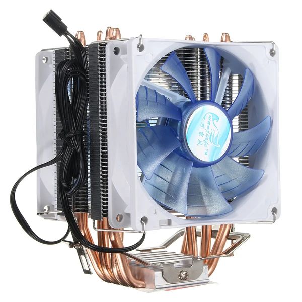 92mm 3 Pin azul LED Copper CPU refrigerador refrigerador de calor dissipador de calor para Intel LGA775 / 1156/1155 AMD AM2 / 2 + / 3