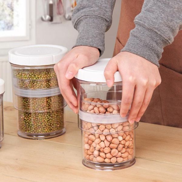 

storage bottles & jars 1pc vacuum sealed food containers kitchen refrigerators keep fresh grain organizer tanks