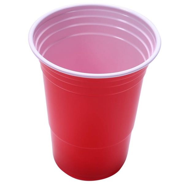 

disposable cups & straws -100pcs / set of 450ml red plastic cup party bar restaurant supplies houseware household goods high quality