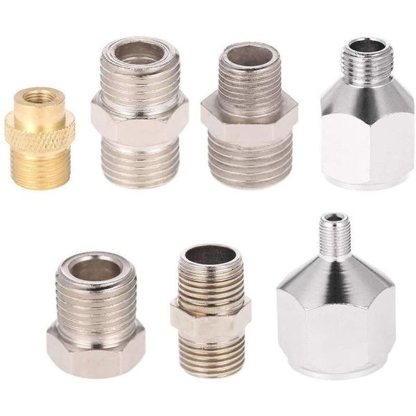 

7-piece spray airbrush adapter kit accessory connector set suitable for air compressor and hose professional guns