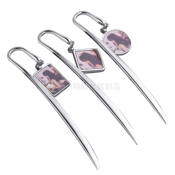 

factory wholesale blank heat transfer creative personalized metal anniversary gift diy bookmark party gift