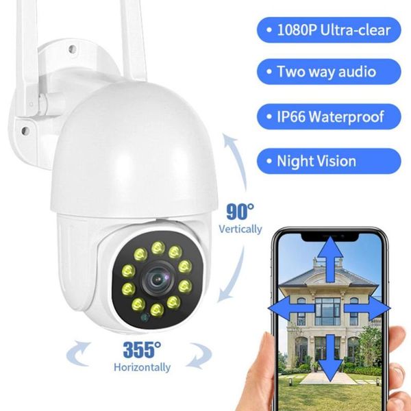 

webcams 1080p wireless ip camera waterproof 360 degree panorama home security monitor wifi remote surveillance us/uk/au/eu plug