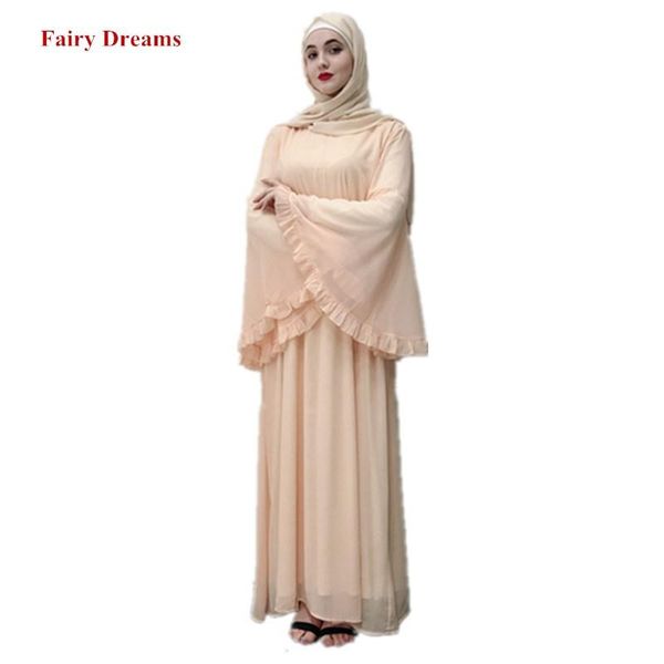 

ethnic clothing bandage muslim dress women hijab abaya kimono turkey dubai kaftan turkish flare sleeve islamic bangladesh soild robe, Red