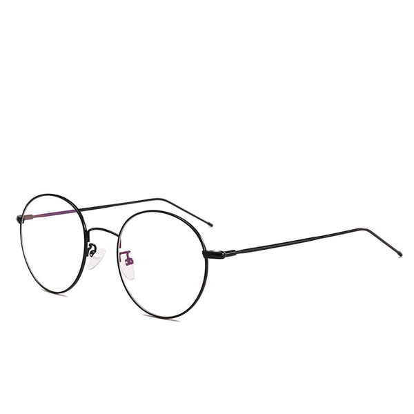 

new round frame small clear eyeglass frame ultra light 1906, Black