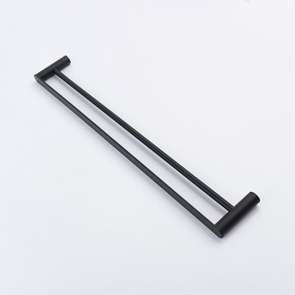 

stainless steel bathroom towel pole double black bath hanging wall pendant shelf racks