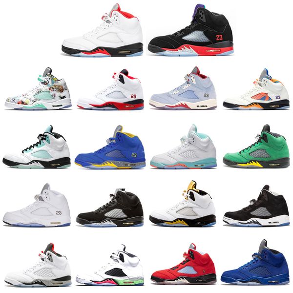

jumpman 5 5s basketball shoes fire red 3 alternate grape blue suede fab 5sp international flight sneakers trainers