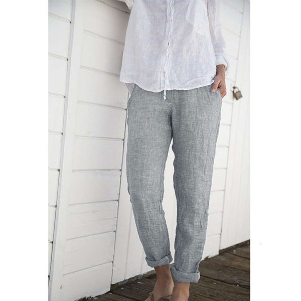 

women's casual pure color elastic waist pants, Black;white