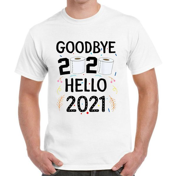 

happy new year 2021 goodbye 2020 t-shirt, White;black