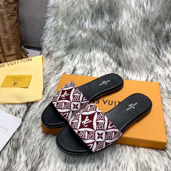 

classics sandals fashion designer slippers slides floral brocade gear bottoms flip flops women shoes striped beach causal slipper bagandshoe, Black