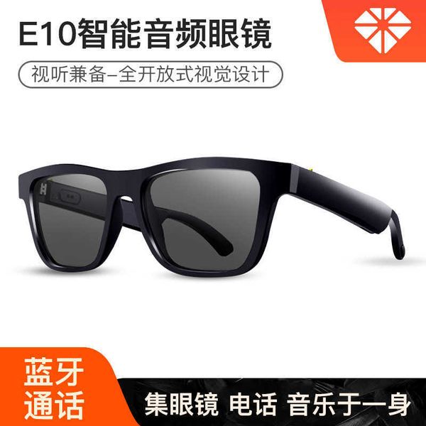 

new intelligent glasses e10 sun black technology betooth audio, White;black