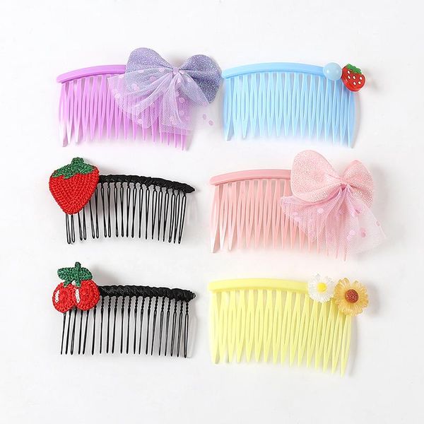 

hair accessories children's bb hairpin fragmentation finishing bangs artifact comb special for girls, Slivery;white