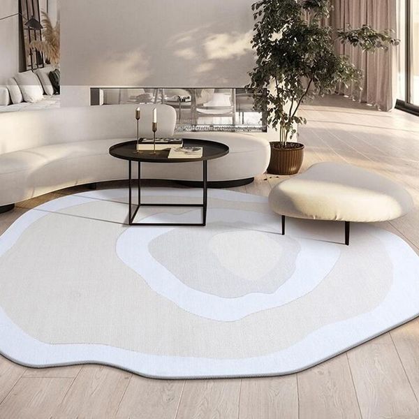 Japanischen Stil Oval Teppich Wohnzimmer Unregelmäßigen Esszimmer Kaffee Tisch Boden Matte Hause Nordic Dicken Teppich Für Schlafzimmer Büro Dekor teppiche