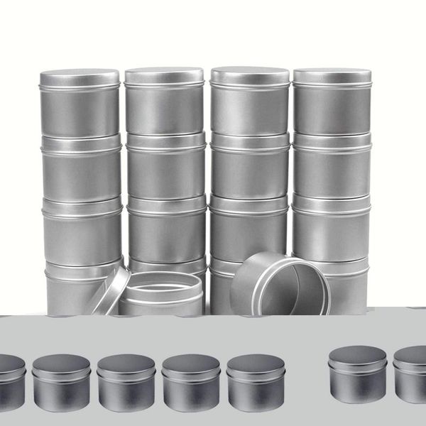 

gift wrap 24 pack round metal tins box candle tin black aluminum jar storage empty pot plain cream cosmetic container