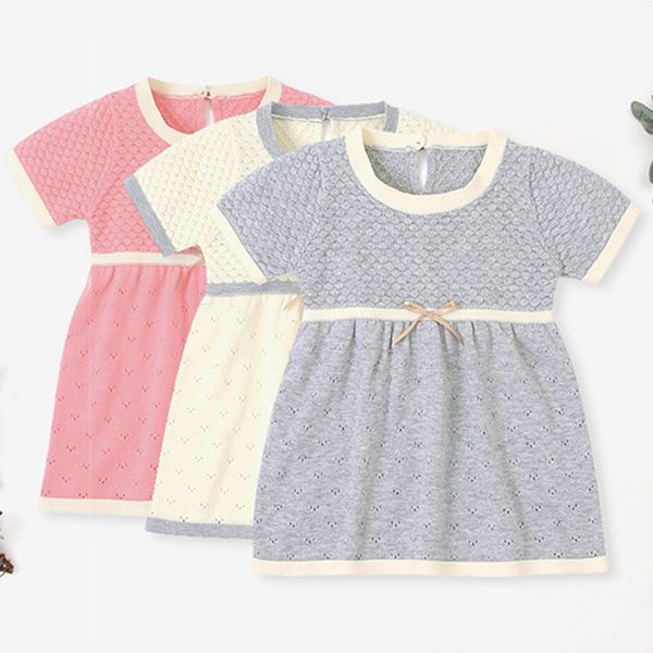 

autumn kids dresses for girls princess pure cotton short sleeve 210429, Red;yellow