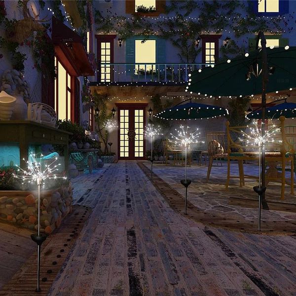 

outdoor solar led firework lights 90/150 waterproof garden pathway patio yard fairy light lamp holiday christmas lawn lamps