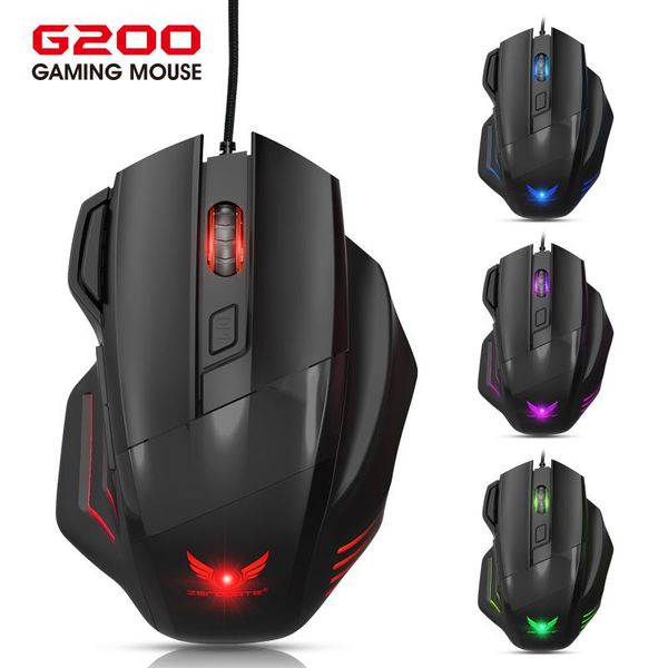 

mice usb wired gaming mouse gamer breathing rgb backlit mause 7 button 2400dpi led ergonomic game for pc lapaccessoried