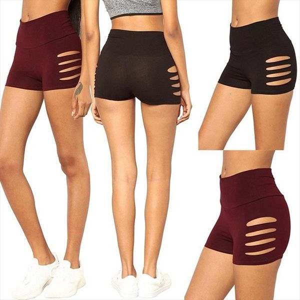 

summer hollow out women shorts elastic waist athleisure black mid sporting, White;black